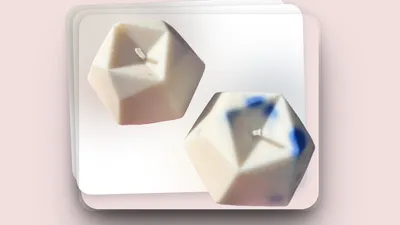 Vela geométrica decorativa